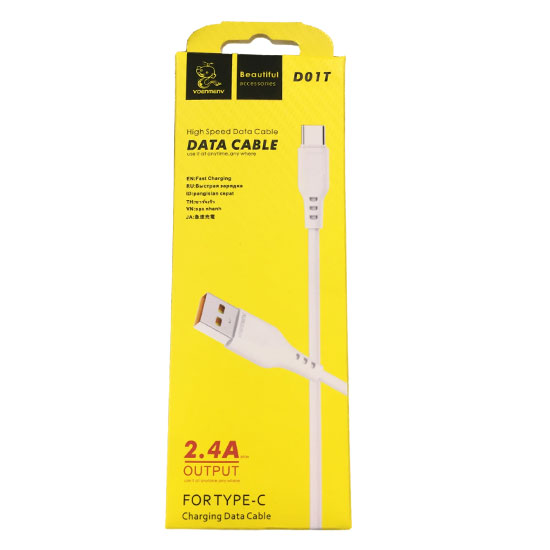 تصویر  کابل شارژ Type-C برند Denmen مدل D01T